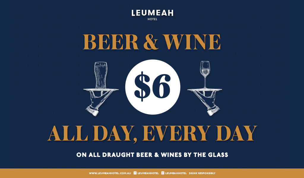 $6 BEERS & WINES ALL DAY