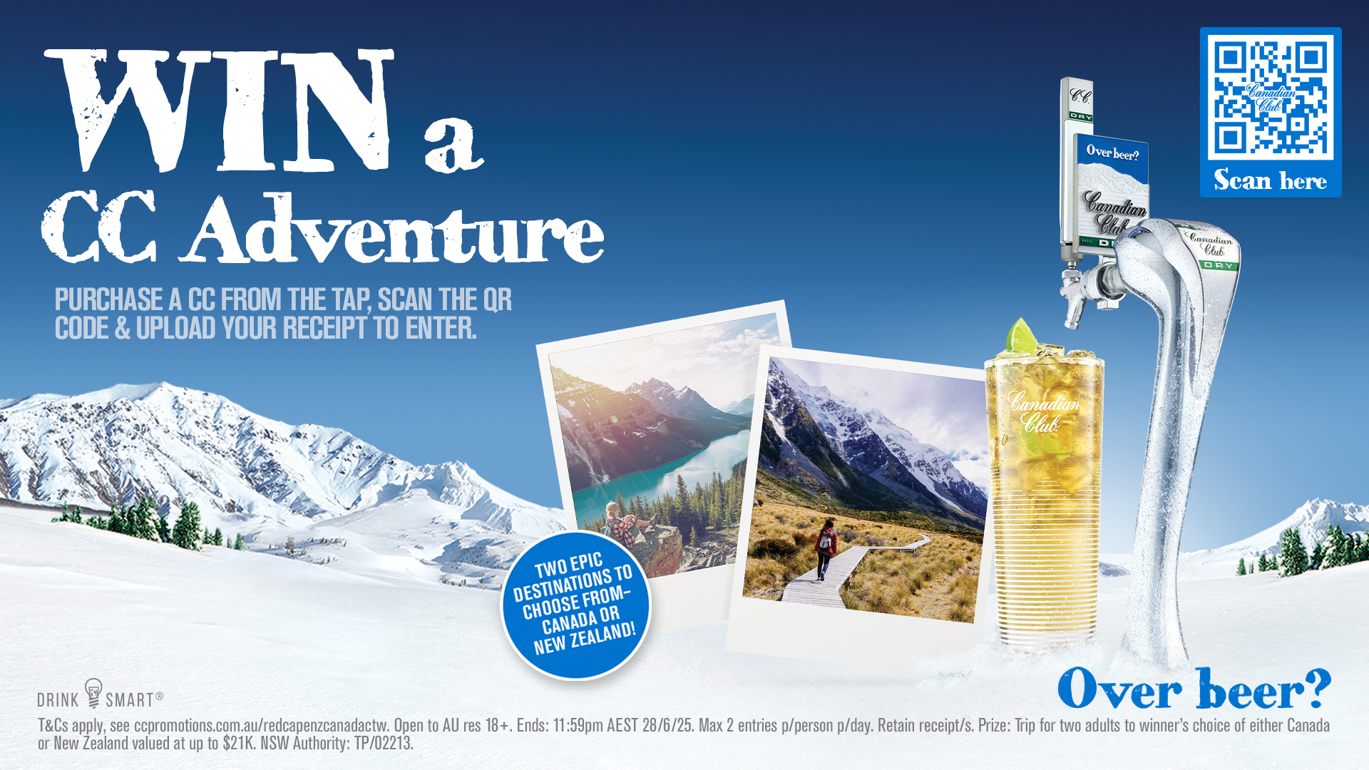 WIN A TRIP TO CANADA OR NEW ZEALAND WITH CC